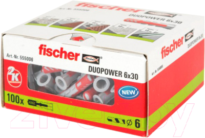Дюбель универсальный FISCHER Duopower 6x30 (100шт)