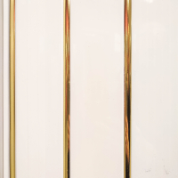 Панель ПВХ Декоруст Люкс Потолочная 3-х секционная Золото (3000x240x8мм) - 