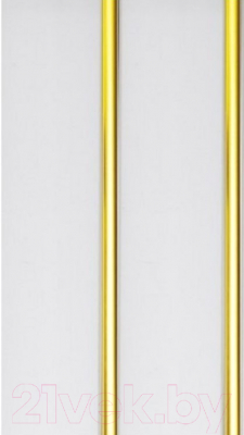 Панель ПВХ Декоруст Люкс Потолочная 2-х секционная Золото (3000x240x8мм)
