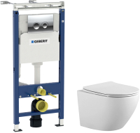 

Унитаз подвесной с инсталляцией Aquatek, Европа AQ1901-00 + 458.123.21.1