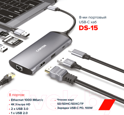USB-хаб Canyon DS-15 / CNS-TDS15