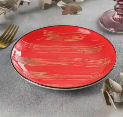 Тарелка столовая глубокая Wilmax WL-668212/A (красный)