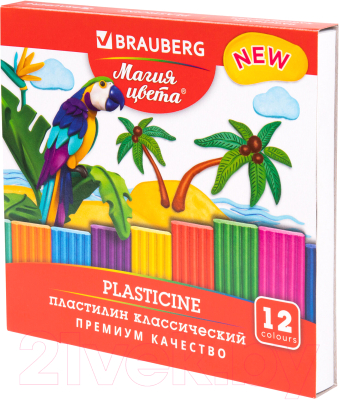 Пластилин Brauberg Магия цвета New / 106426 (12цв)