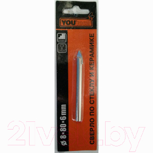 Изображение товара Сверло Yourtools 8x80мм По стеклу и керамической плитке