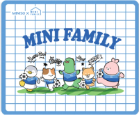 Коврик для мыши Miniso Mini Family Sports Square / 3016 (синий) - 