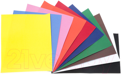 Изображение товара Набор цветной бумаги Каляка-Маляка Бархатная / ББКМ10-1 (10цв)