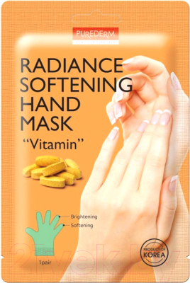 Маска-перчатки для рук Purederm Radiance Softening Hand Mask Vitamin (30г)