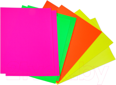 Изображение товара Набор цветной бумаги Каляка-Маляка Флуоресцентная / БФКМ08 (4цв)