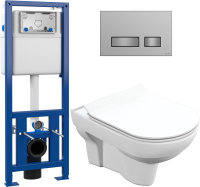 

Унитаз подвесной с инсталляцией Cersanit, City New Clean On + S-IN-MZ-LINK_PRO + P-BU-MOV/Cm