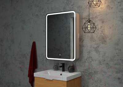 Шкаф с зеркалом для ванной Континент Elliott Led 55x80 L