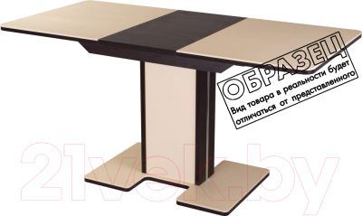Обеденный стол Домотека Румба ПР 70x110-147 (белый/белый/05)