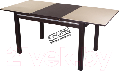 Обеденный стол Домотека Самба 80x120-157 (белый/белый)