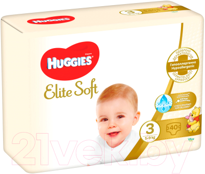 Подгузники детские Huggies Elite Soft 3 Jumbo (40шт)