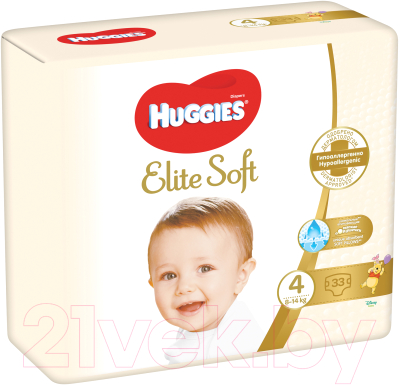 Подгузники детские Huggies Elite Soft 4 Jumbo (33шт)
