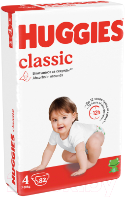 Подгузники детские Huggies Classic Giga 4 (82шт)