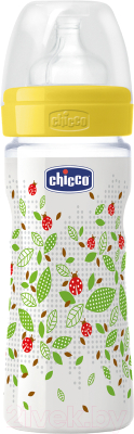 

Бутылочка для кормления Chicco, Прозрачный;с разноцветным рисунком;зеленый, Well-Being с силиконовой соской / 340628116