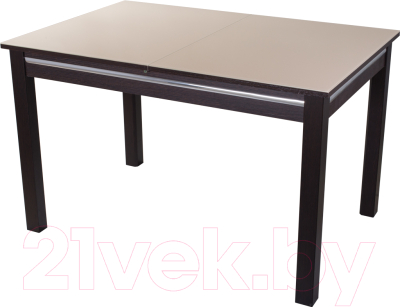 Обеденный стол Домотека Вальс 70x110-147 (кремовый/венге)