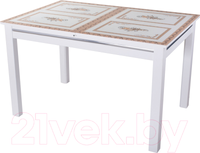 Обеденный стол Домотека Вальс 70x110-147 (ст-72/белый)
