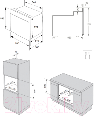 Электрический духовой шкаф maunfeld eoem 589b2