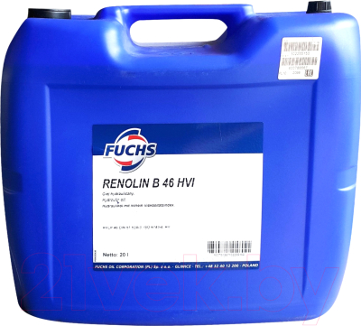 Индустриальное масло Fuchs Renolin B 46 HVI / 600626815 (20л)