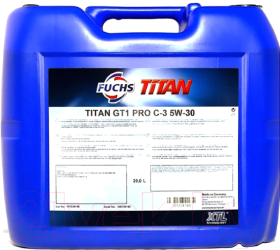 Моторное масло Fuchs Titan GT1 PRO C3 5W30 / 601226380 (20л)