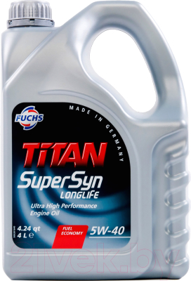 Моторное масло Fuchs Titan Supersyn Longlife 5W40 601236655/602003089 (4л)