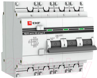 Дифференциальный автомат EKF PROxima АД-32 16/100 4п