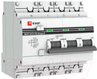 Дифференциальный автомат EKF PROxima АД-32 40/100 4п / DA32-40-100-4p-pro