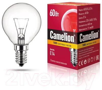 Лампа Camelion 60/D/CL/E14
