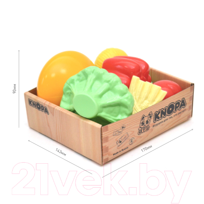 Набор игрушечных продуктов Knopa Малый ящик. Овощи / 87047