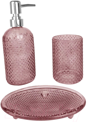 Набор аксессуаров для ванной Arya Lexia / 8680943100535 (розовый)