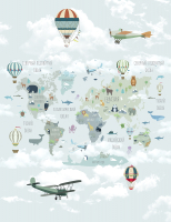 

Фотообои бесшовные Citydecor, Карта мира на русском 10