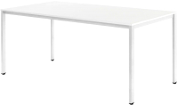Обеденный стол Millwood Сеул Л 160x80 (белый/металл белый) - 