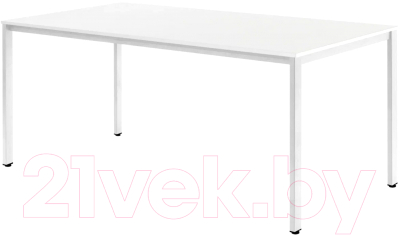 Обеденный стол Millwood Сеул Л 160x80 (белый/металл белый)