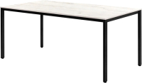 Обеденный стол Millwood Сеул Л 160x80 (дуб белый крафт/металл черный) - 