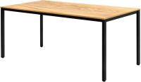 Обеденный стол Millwood Сеул Л 160x80 (дуб золотой крафт/металл черный) - 