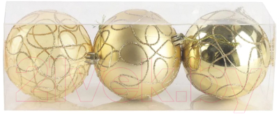 Набор елочных игрушек Arya Ball 3 / 8680943210906 (золотой)