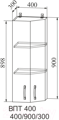 Купить Шкаф навесной для кухни ДСВ Тренто ВПТ 400  