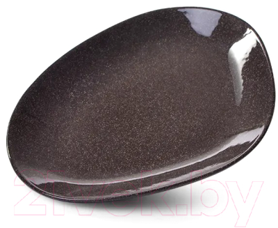 Тарелка столовая обеденная Fissman Galaxy 3908 (темно-коричневый)