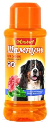 Шампунь для животных Amstrel Репелентный для собак с маслом пальмарозы и алоэ (320мл)