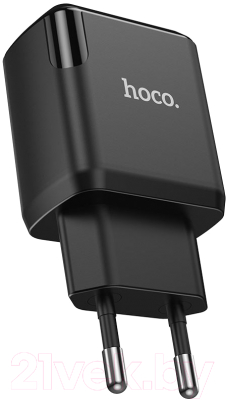 Зарядное устройство сетевое Hoco N7 + кабель AM-8pin Lightning / 23753-N7iBK (1м, черный)