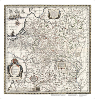 Настенная карта Белкартография Великое Княжество Литовское XVI в. (ламинированная с держателями) - 