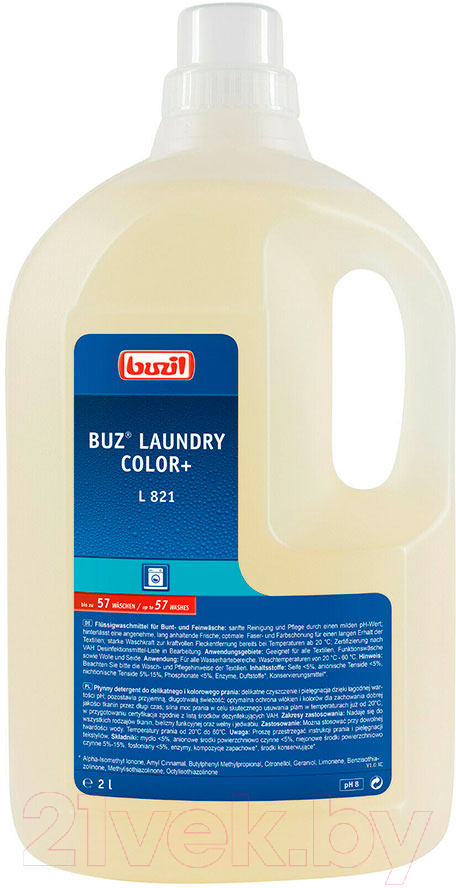 Гель для стирки Buzil Buz Laundry Color+ L 821 Для прачечной