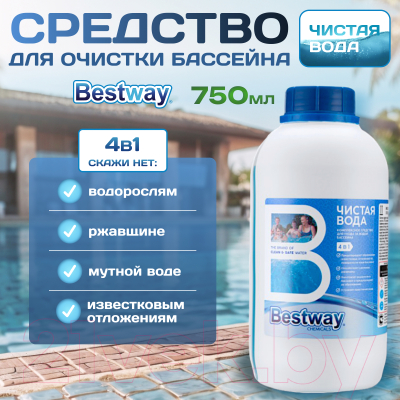 Средство для очистки бассейна Bestway Чистая вода 4в1 OW0.75LBW (0.75кг)