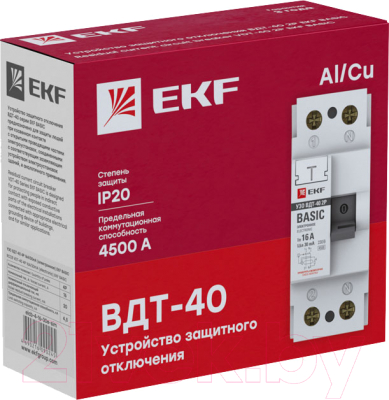 Устройство защитного отключения EKF Basic / elcb-4-63-100e-sim