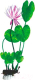Декорация для аквариума Barbus Лилия с цветком / Plant 013/20 (зеленый) - 
