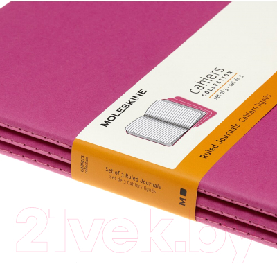 Набор блокнотов Moleskine Cahier Journal Xlarge / 1128386 (розовый неон)