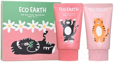 Набор косметики для лица The Saem Eco Earth Pink Sun Cream Special Set