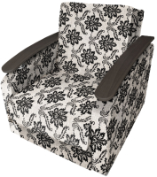 Кресло-кровать Асмана Виктория с декором 2 (рогожка вензель коричневый) - 