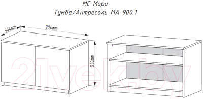 Тумба ДСВ Мори МА 900.1 (графит)